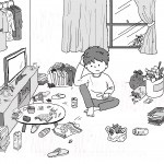 散らかって悲しい
